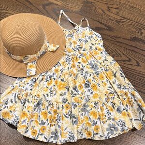 Floral Kids Dress with Matching Hat- MATCHING MOMMY & ME dress listing also